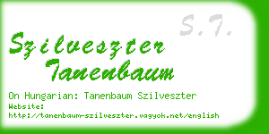 szilveszter tanenbaum business card